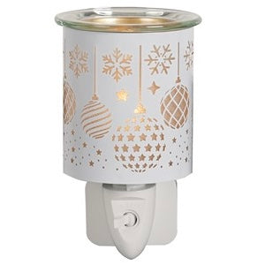 Plug in - White Christmas Baubles